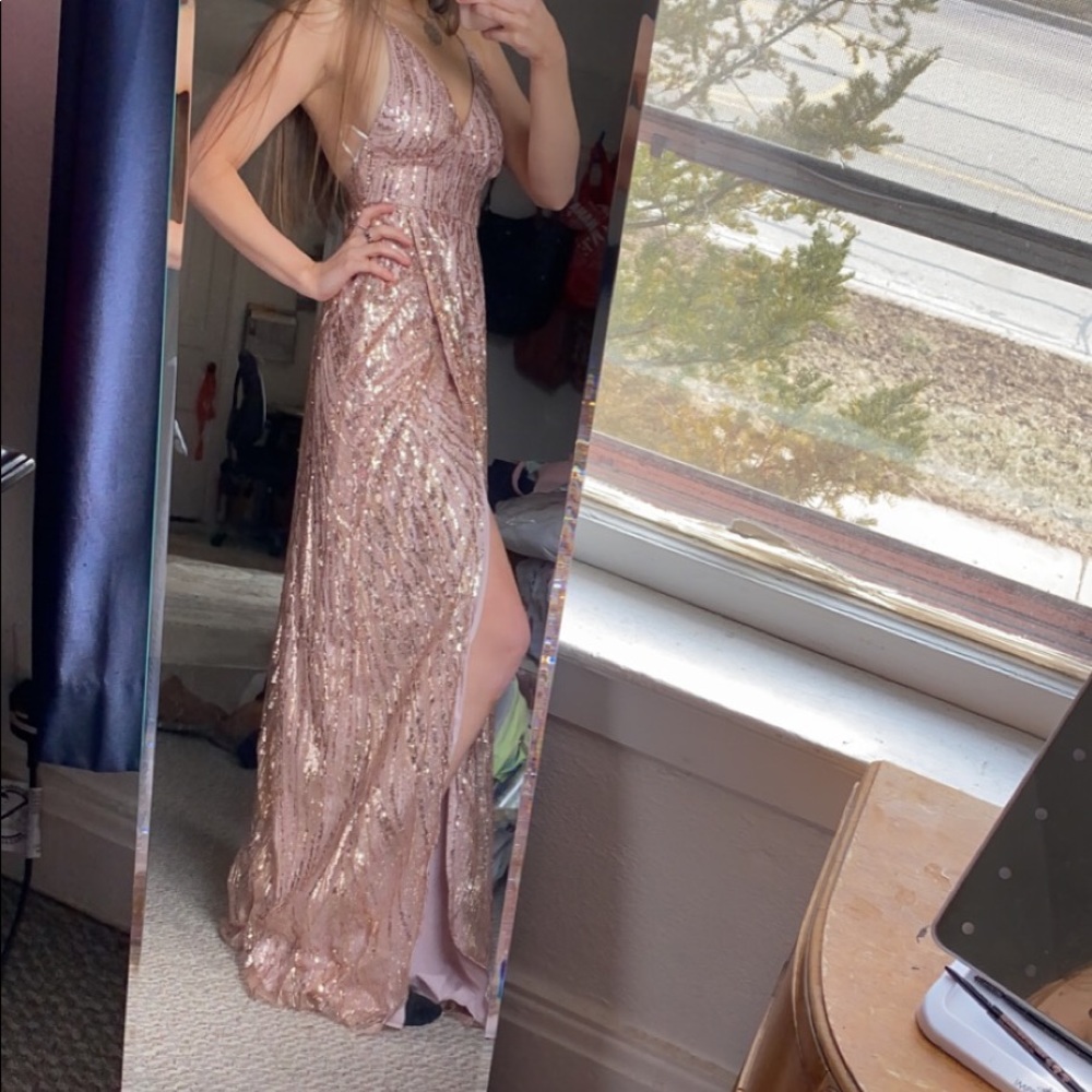 Beautiful pink prom dress